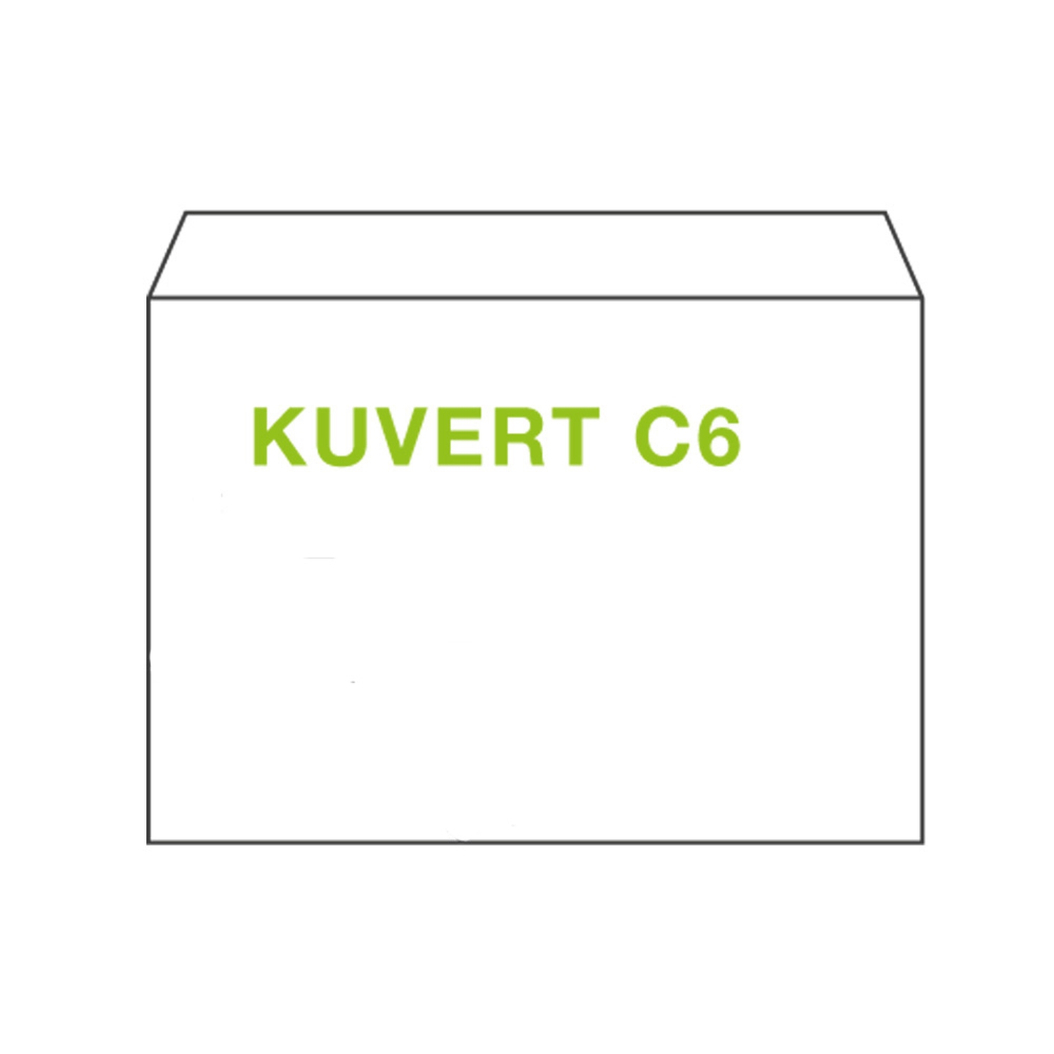 KI Kuvert C6 114x162mm wei, 80 gr. Haftstreifen, 50 Stk.