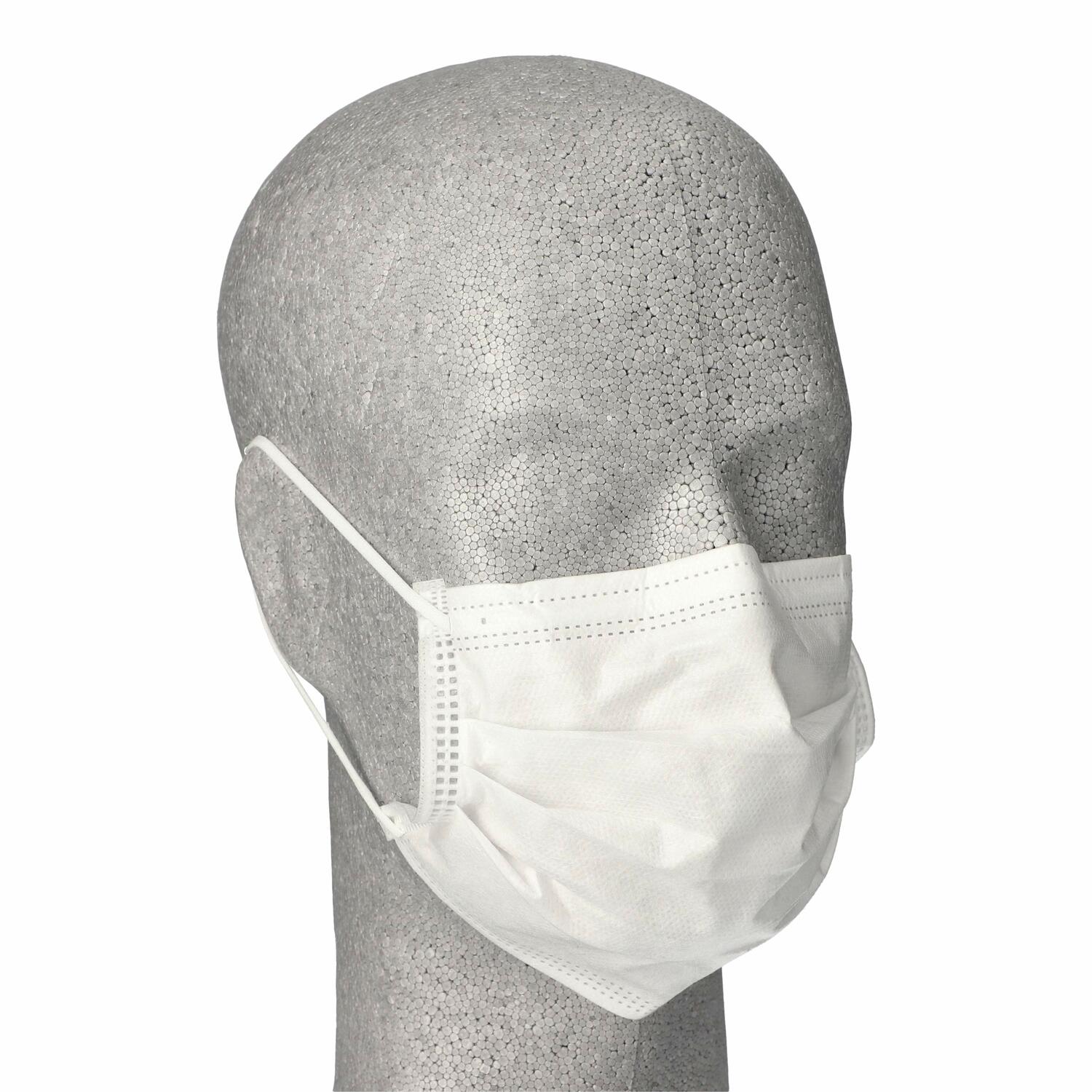 Mundschutzmasken OP- medizinische Gesichtsmasken 3-lagig EN 14683 wei 50 Stk.