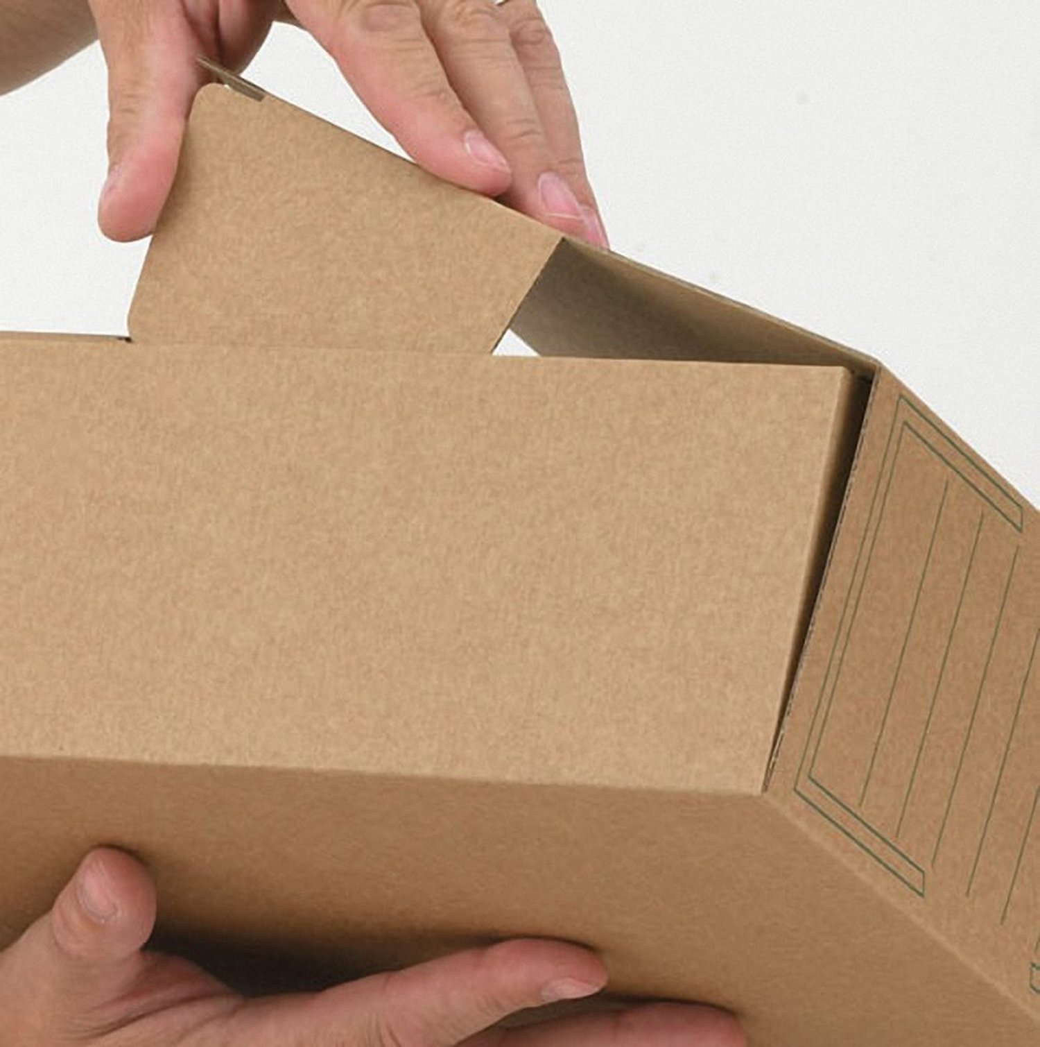 ARCHIV-ABLAGEBOX zum Aufbewahren von Ordnerinhalten, Listen  325x265x80mm, braun