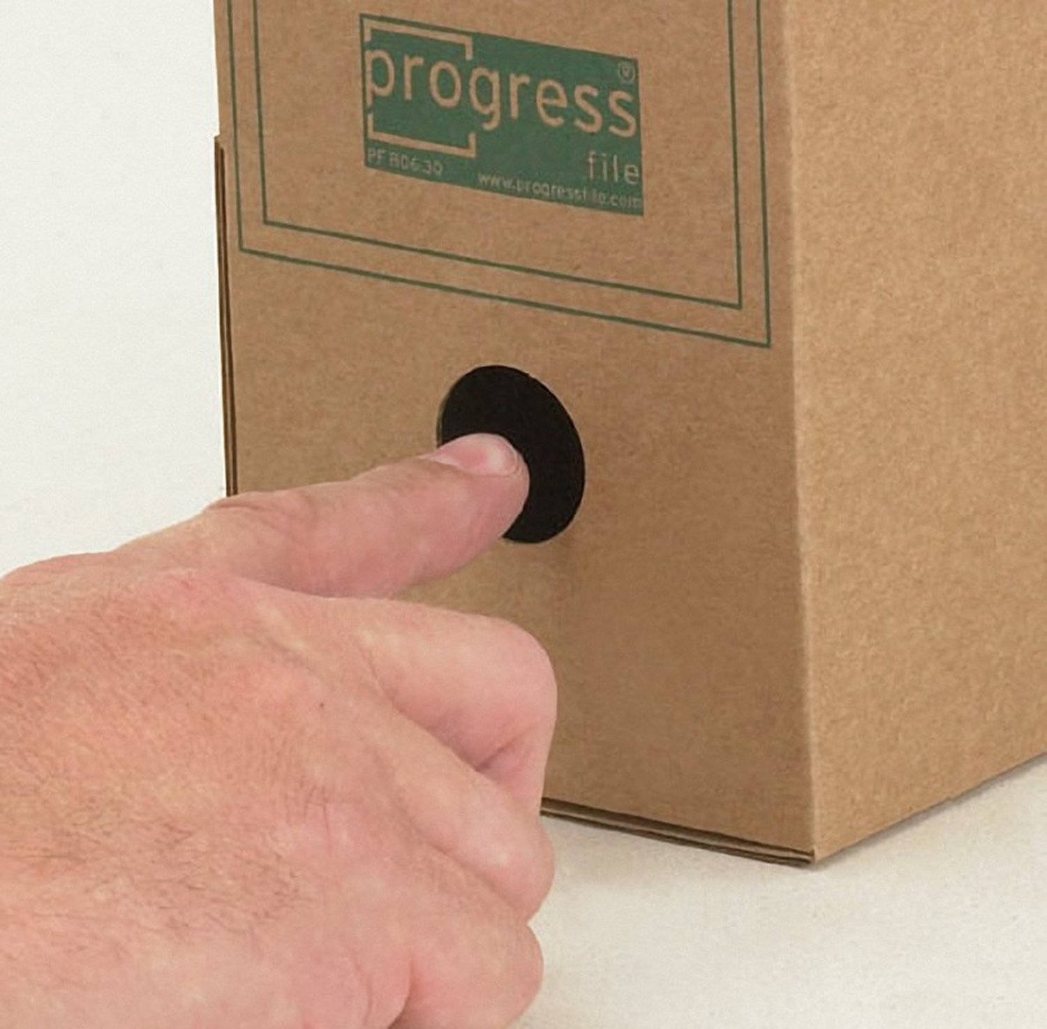 ARCHIV-ABLAGEBOX zum Aufbewahren von Ordnerinhalten, Listen  325x265x80mm, braun
