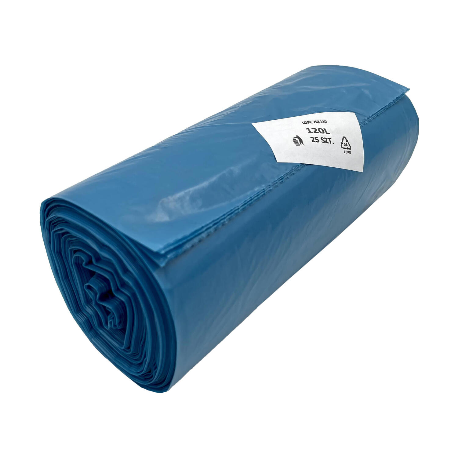 Müllsäcke, LDPE 120 l 110 cm x 70 cm blau