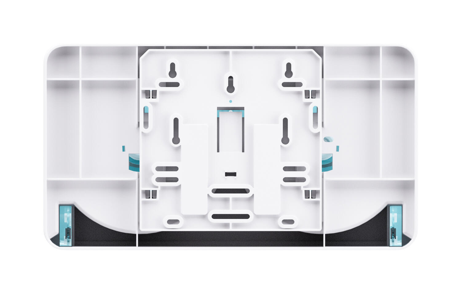 Satino Jumbo Doppelrollen-Toilettenpapierspender Centerfeed mit Innenabwicklung, CF2, wei�