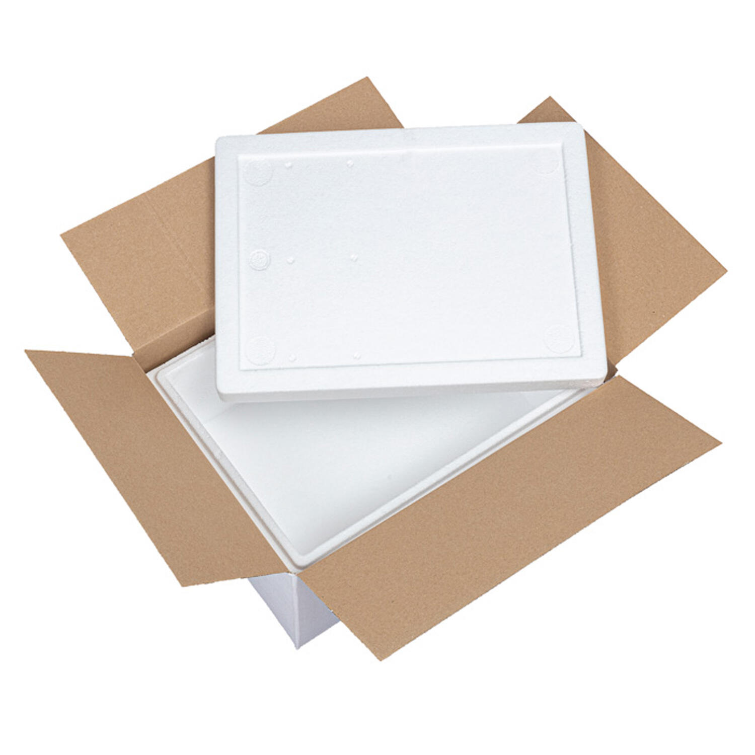 Isolierboxen mit Deckel aus EPS 385 x 285 x 174 mm 10,5 Liter, inkl. Umkarton
