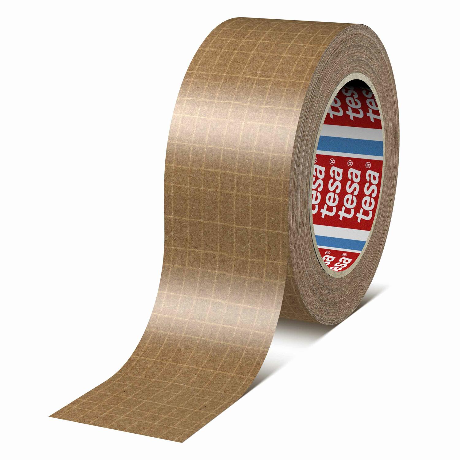 TESA Papierklebeband 60013 glasfaserverstärkt hohe Klebekraft 50mm x 25m, braun