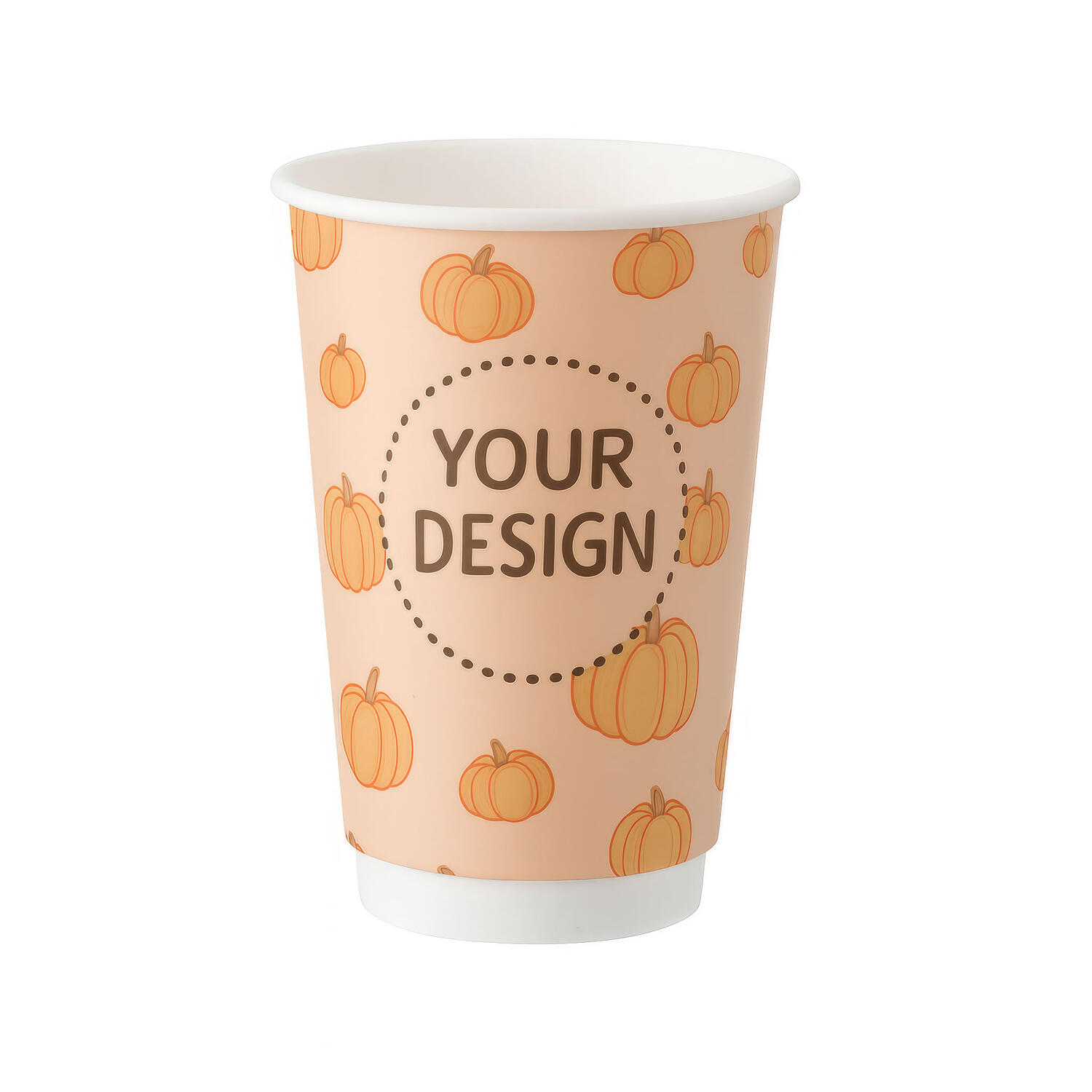 Personalisierbare Doppelwandbecher fr Hei- und Kaltgetrnkebecher wei 400 ml, 500 Stk.