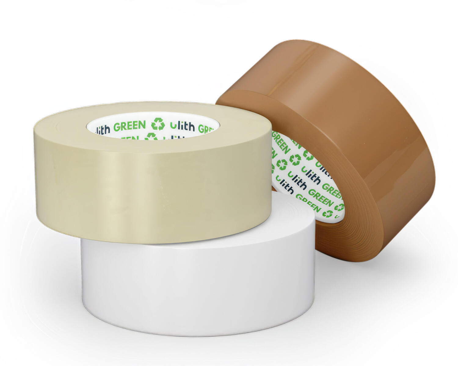 ULITH GREEN Packband Klebeband 50mmx66m mit Recyclinganteil & leise, transparent