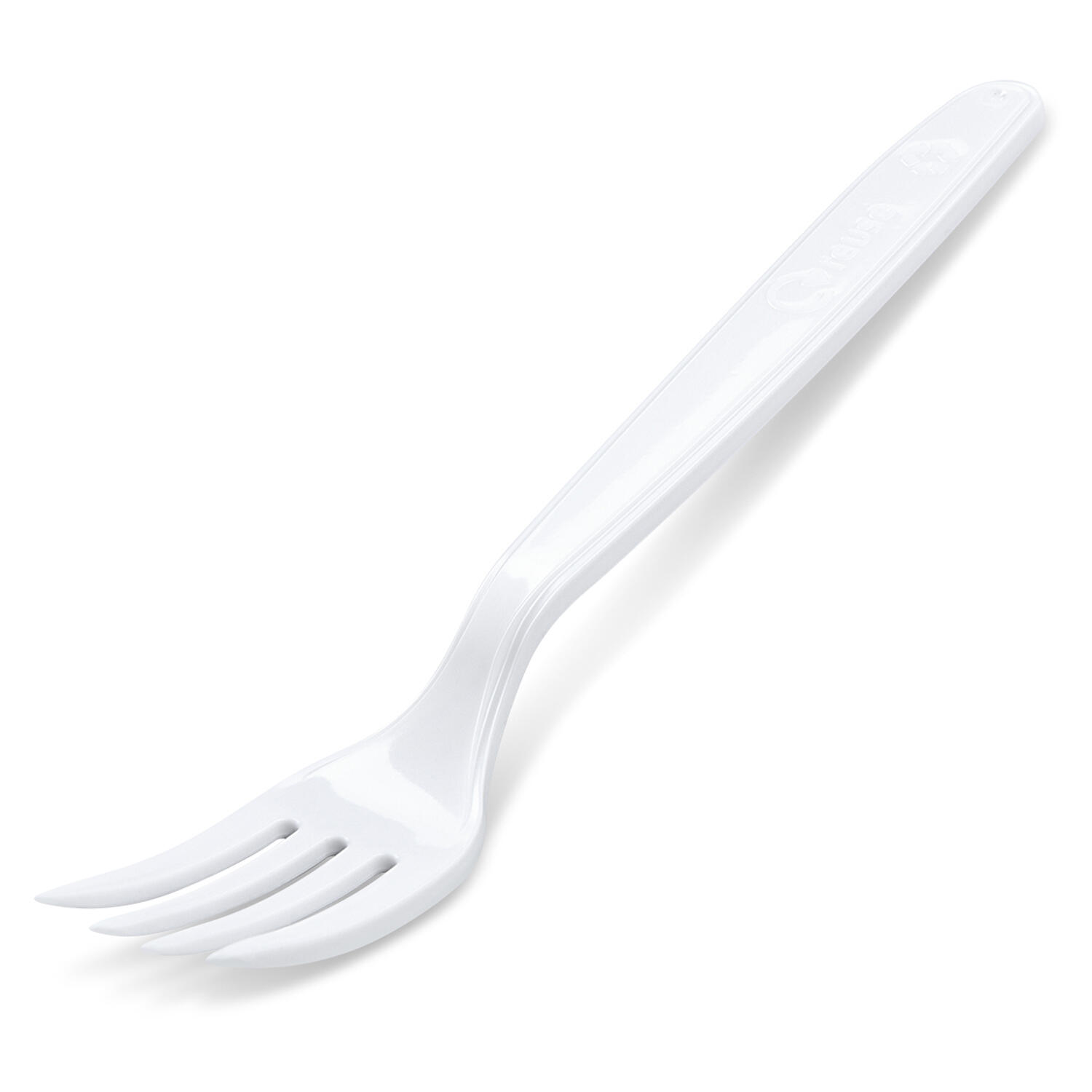 Mehrweg Gabel 18,5 cm weiß wiederverwendbar 125 Waschzyklen PP, 50 Stk.