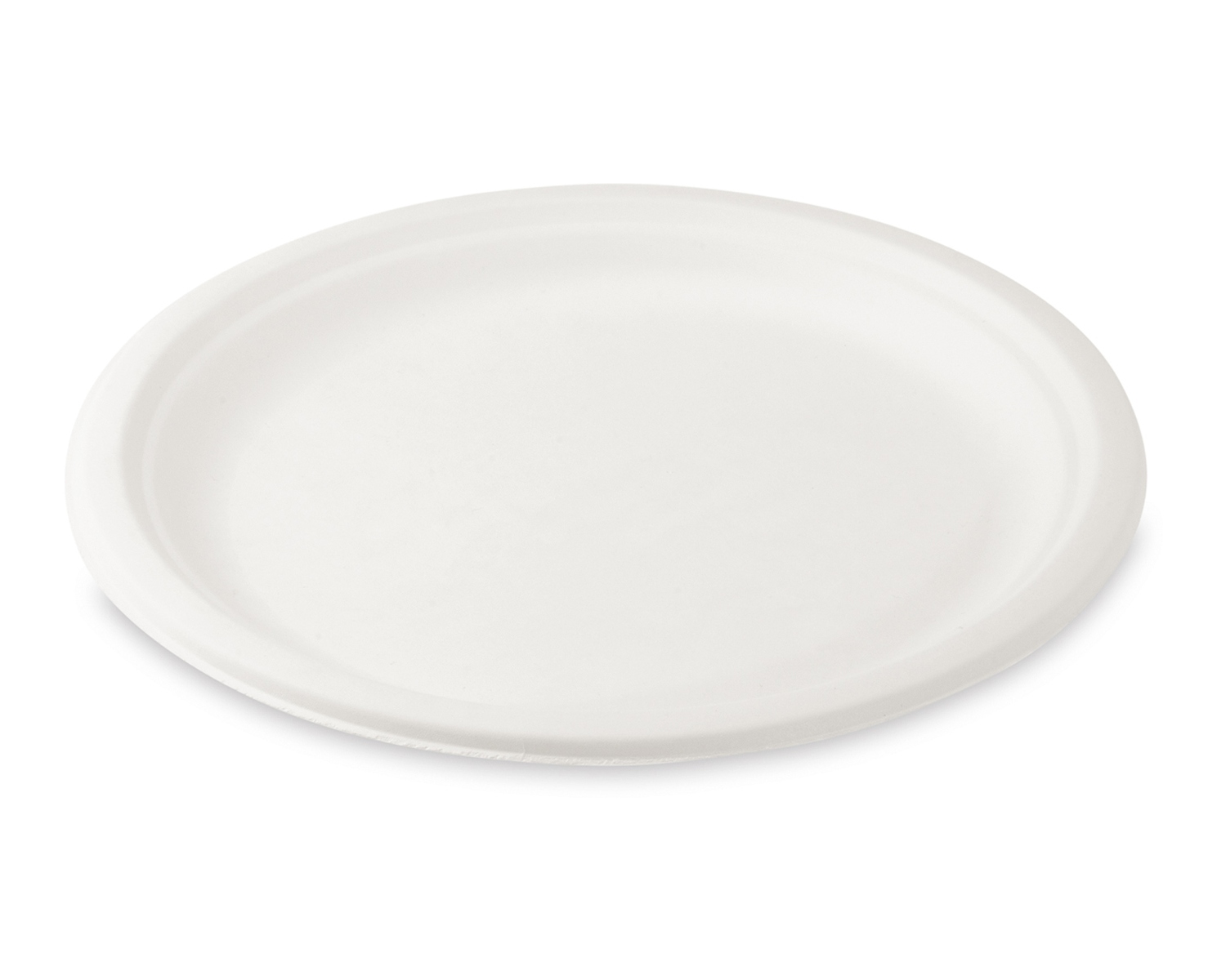 Bio Grillteller Fleischteller rund aus Zuckerrohr Bagasse  26 cm, 50 Stk.