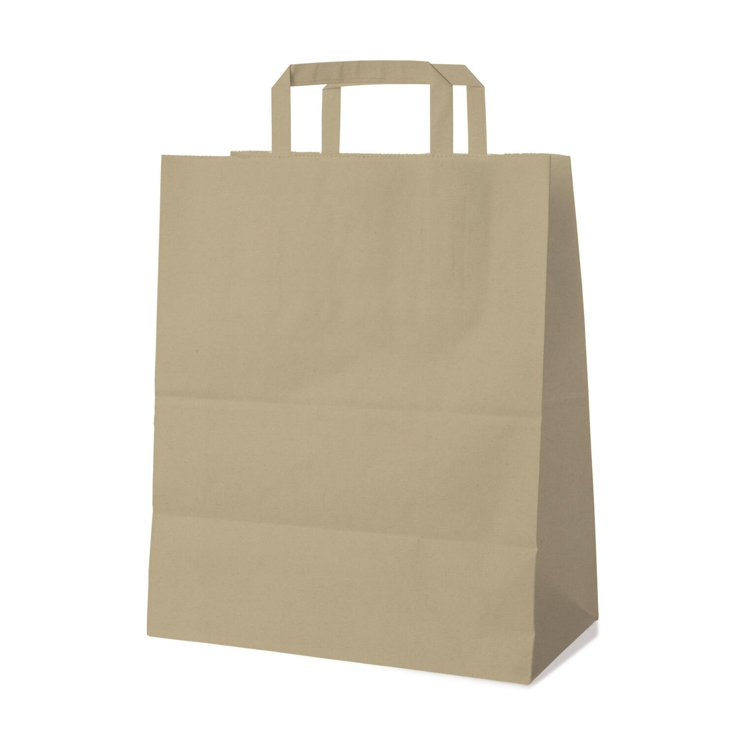 GASTRO Papiertragetaschen 39 x 32 x 16 cm mit EAN-Code braun, 250 Stk.