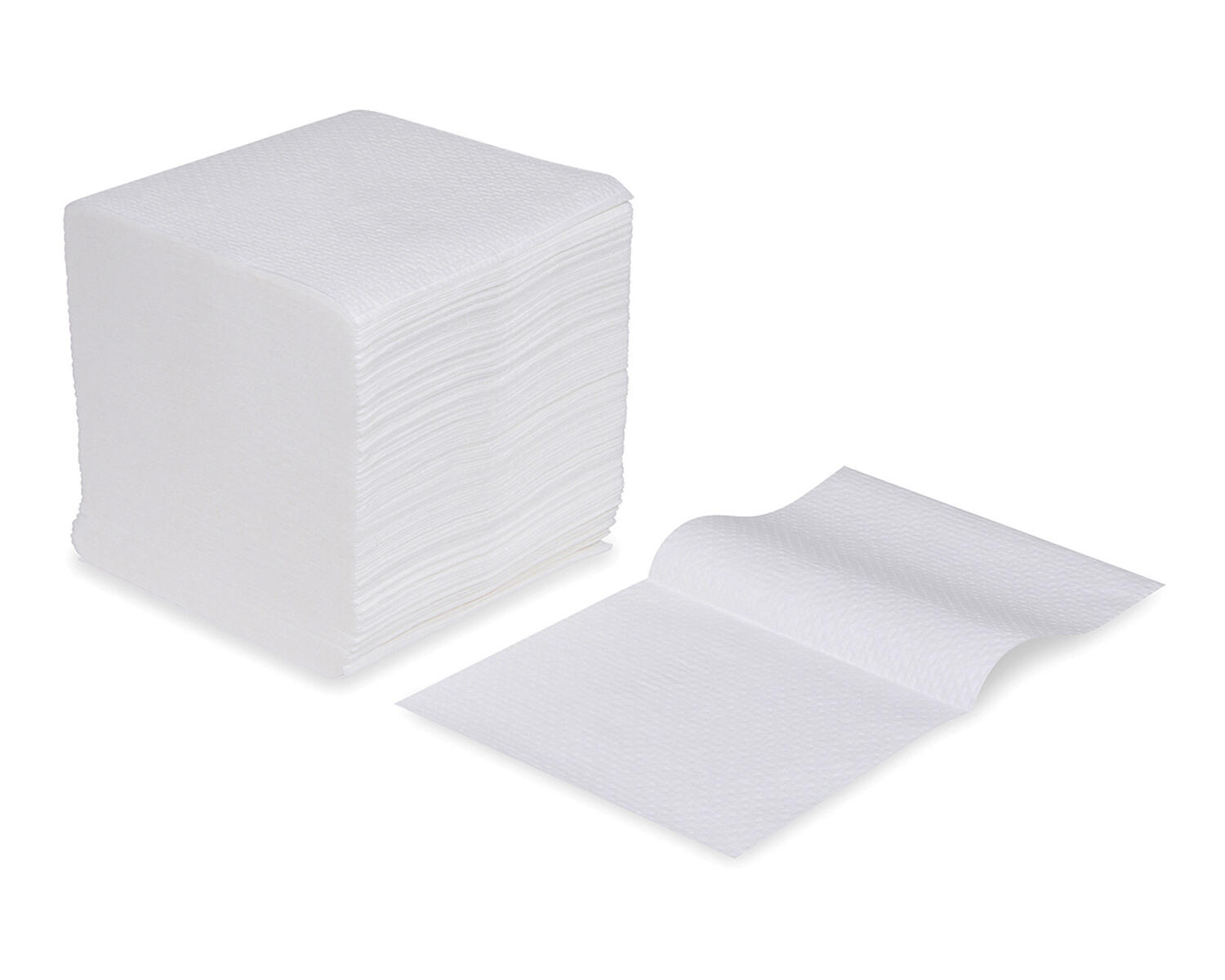 Faltwischtcher Putztcher Tissue Wischtcher  2-lagig wei 10,5x21cm, 9000 Stk.