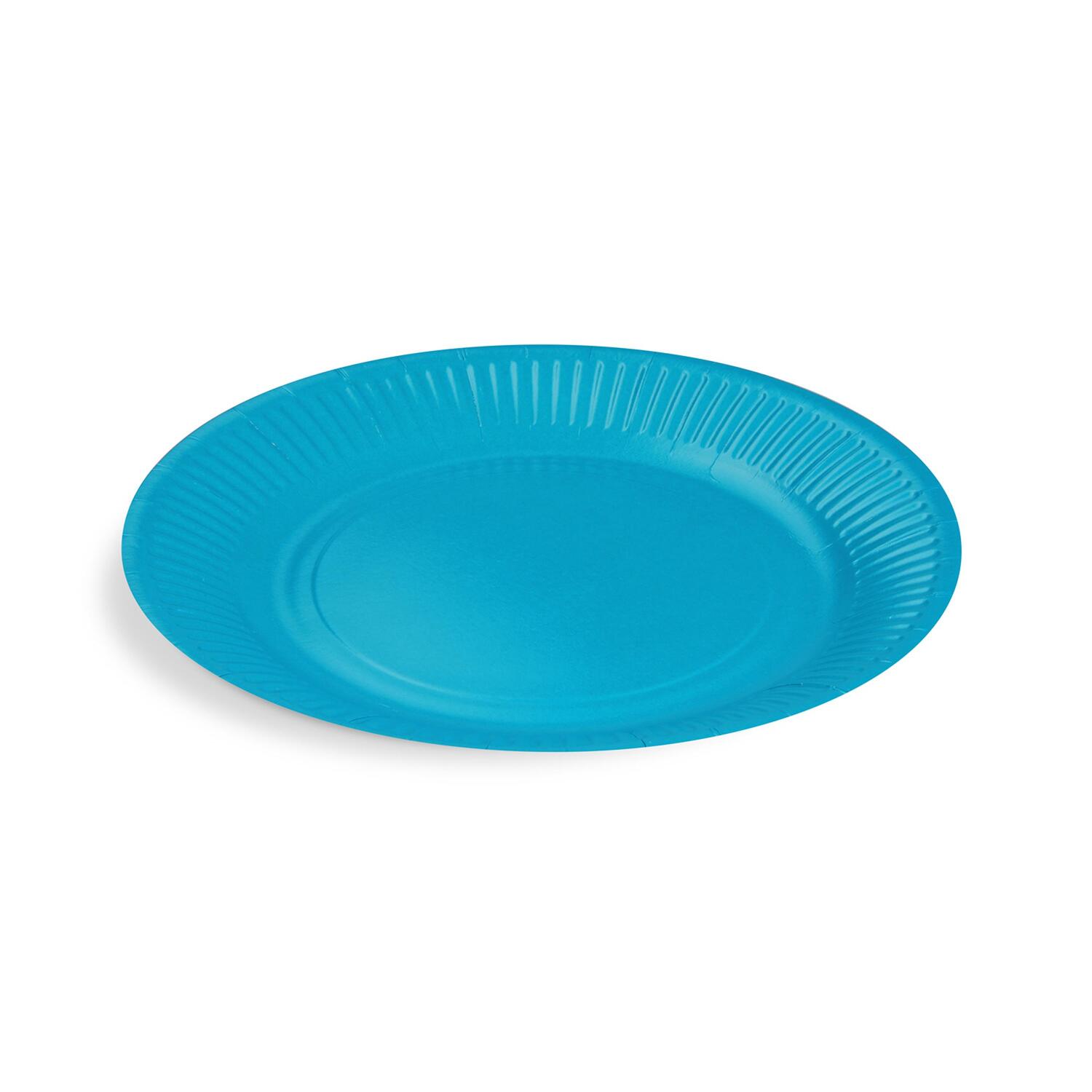 BIONATURE Pappteller Partyteller FSC Mix rund 23cm fettdicht blau, 10 Stk.