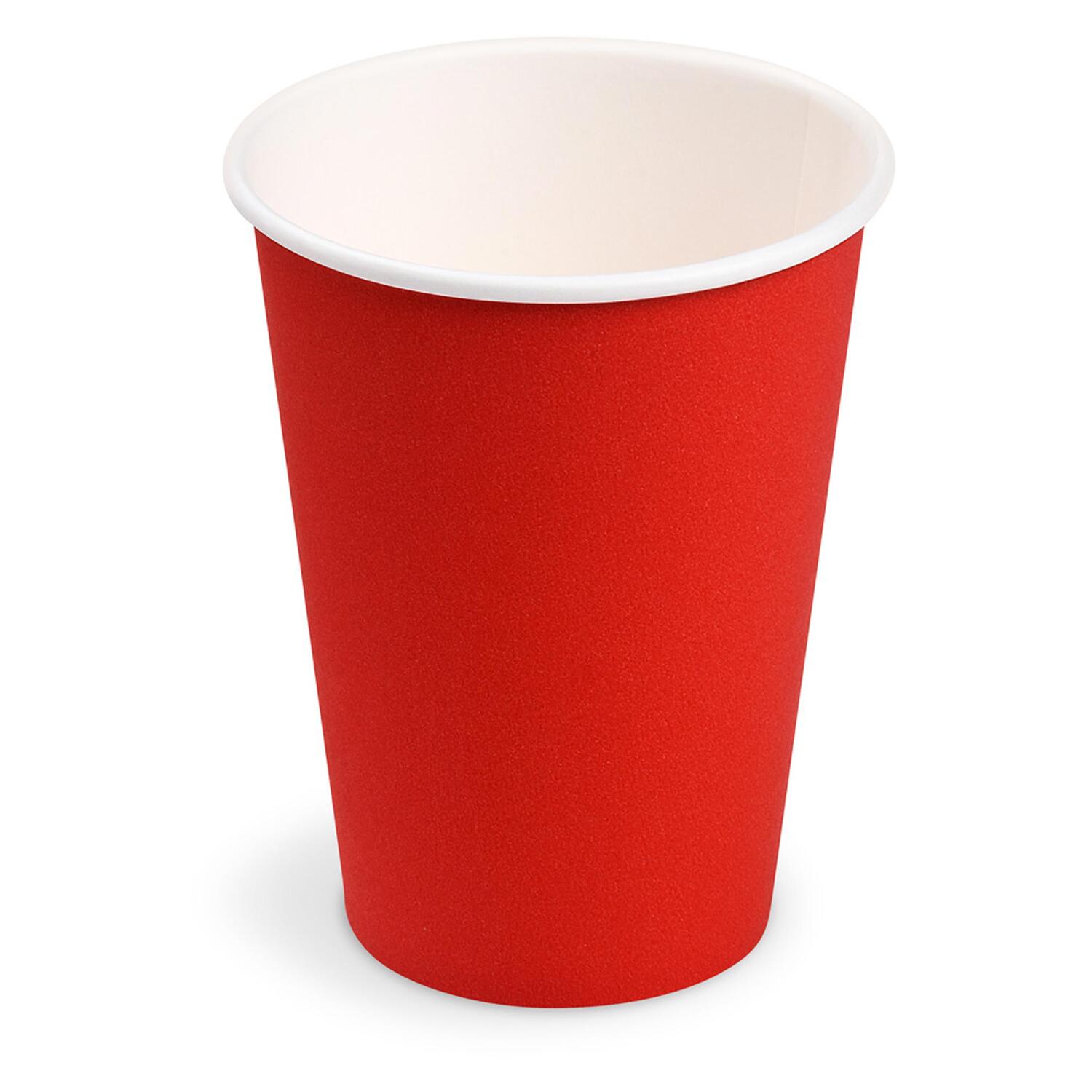 Getrnkebecher Party/Pappbecher rot 240ml,  74mm, 10 Stk.