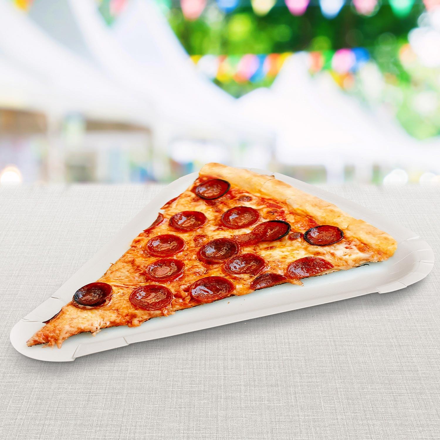 Pizzateller aus Papier FSC Mix weiß, 26,5 x 20 cm, 250 Stk.