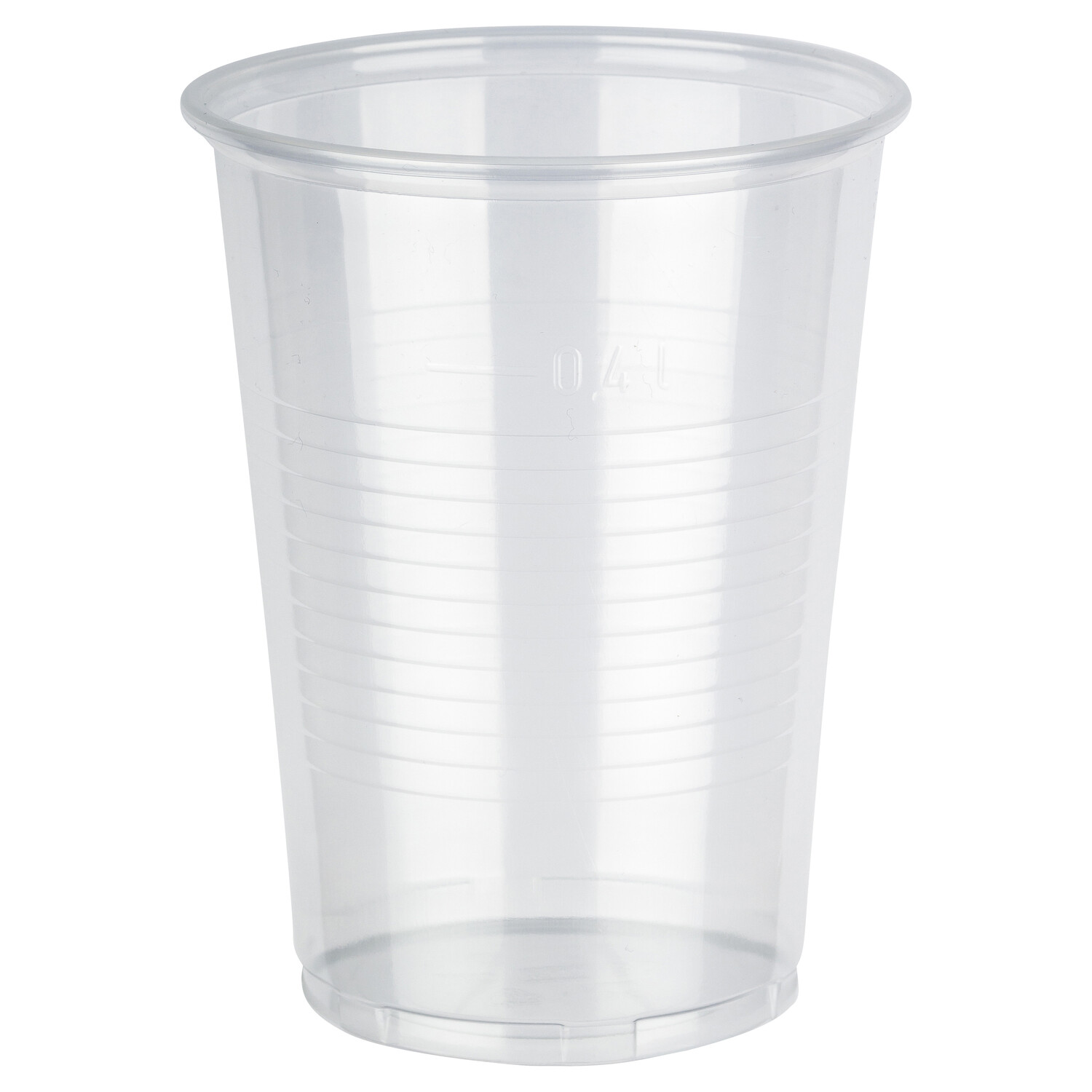 Trinkbecher transparent klar 0,4 l, 400 ml mit Fllstich Schaumrand PP, 50 Stk.