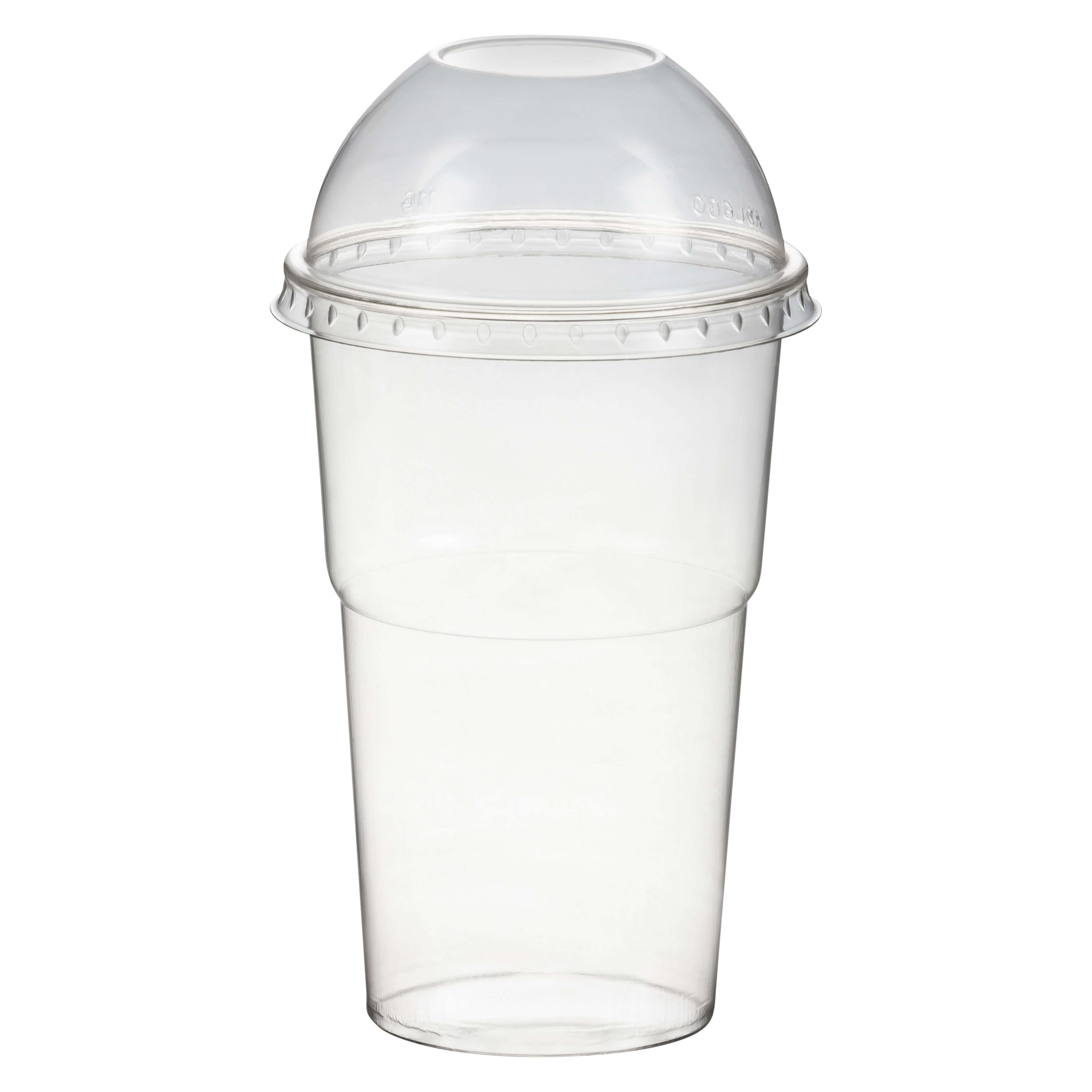 Smoothiesbecher Dessertbecher + Domdeckel 250 ml 78mm, PET, glasklar, 50 Stk.