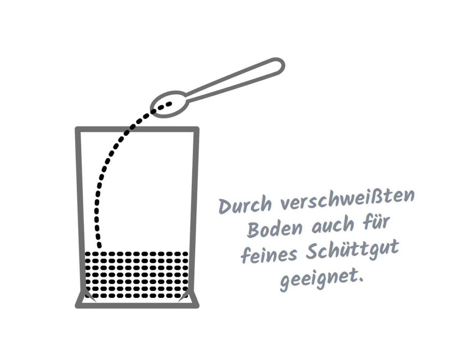 Kreuzbodenbeutel hochtransparent 160 x 270 + 65mm mit verschweitem Boden, 100 Stk.