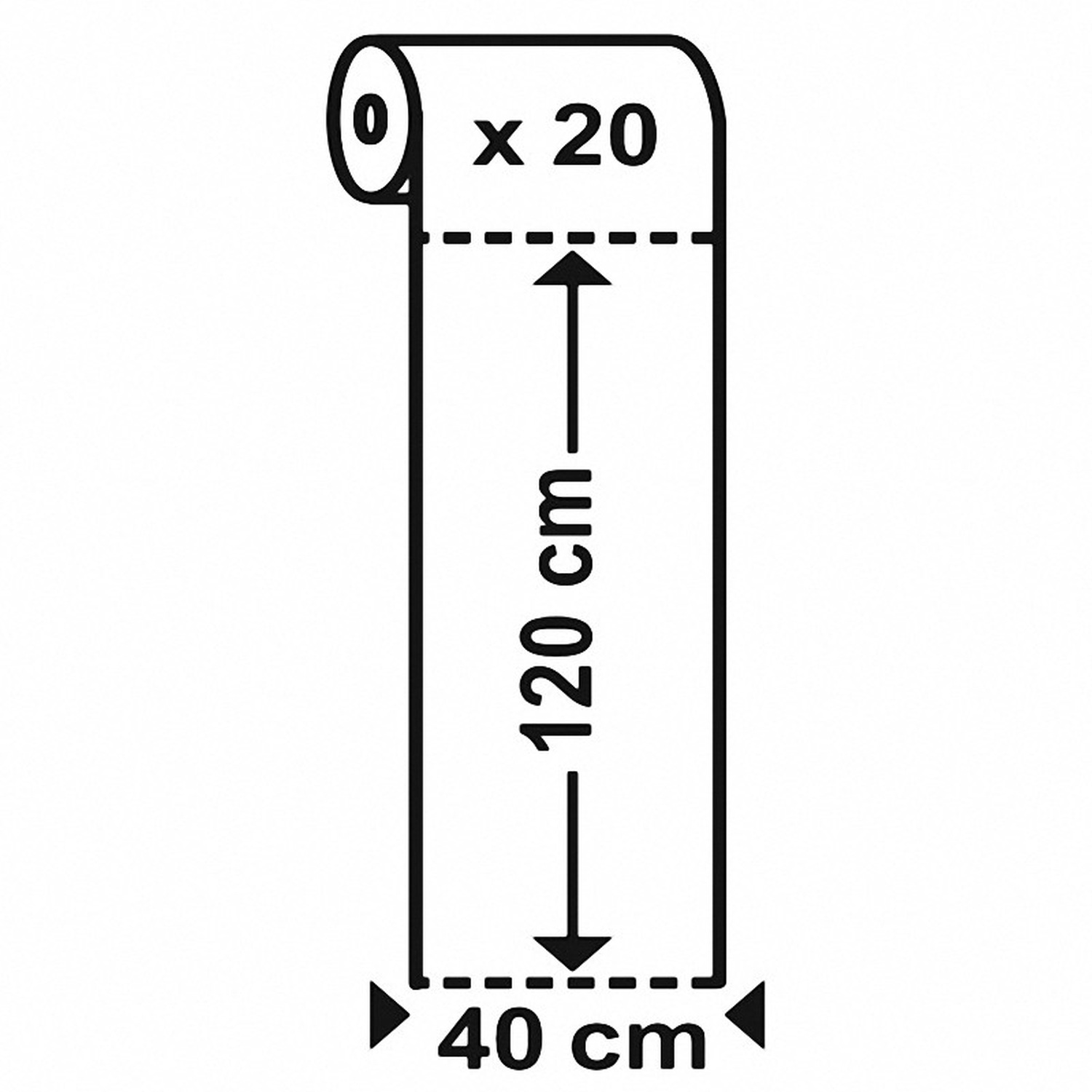 Tischlufer Airlaid 24m x 40cm - alle 120cm perforiert, stoffhnlich, wei