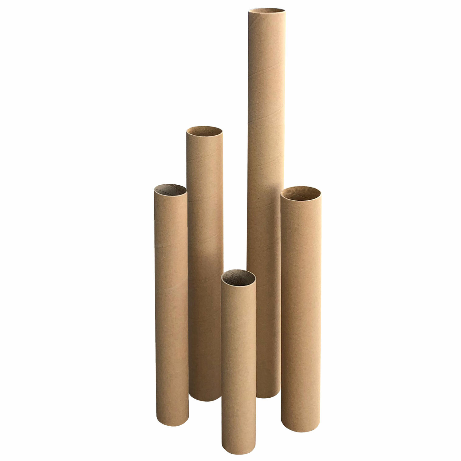 Versandrohre Versandhlsen rund 63 x  460mm braun ohne Deckel | Format A3 A2