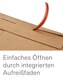 ColomPac Euroboxen S 200 x 100 x 100mm mit Selbstklebeverschluss & Aufreifaden braun