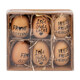 Ostereier Kunststoff  Statement Naturecht braun 6 cm, 6 Stk.
