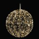 Kugel aus Metall/PET gold, mit LED, warmwei, 30cm