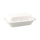 Menüboxen aus Bagasse, naturweiß, 23x15cm, 25Stk.