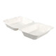 Menüboxen aus Bagasse, naturweiß, 23x15cm, 25Stk.
