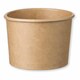 Eisbecher aus Kraftpapier FSC rund 230 ml braun mit transparentem Domdeckel, 50 Stk.