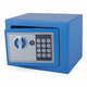 Tresor Safe 23x17x17cm mit elektronischem  Zahlenschloss fr Tisch/Wandmontage blau