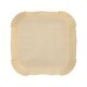Backpapierzuschnitte für Heißluftfritteusen Mikrowelle Backofen 20 x 20 x 4,5cm braun, 100 Stk.
