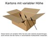 Faltkarton  200x200x(100)-200mm mit variabler Hhe 1-wellig Dickwelle